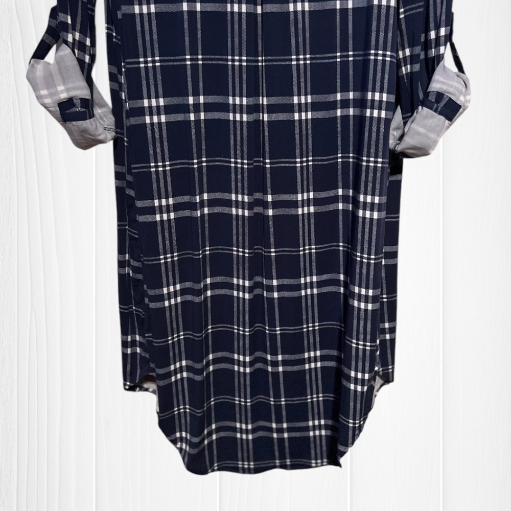TORRID Navy Plaid Button-Up Dress (M/L) - Picture 12 of 16